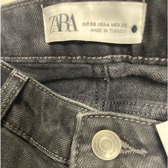 Zara The Bleached Jeans Size 4 - Picture 2 of 5